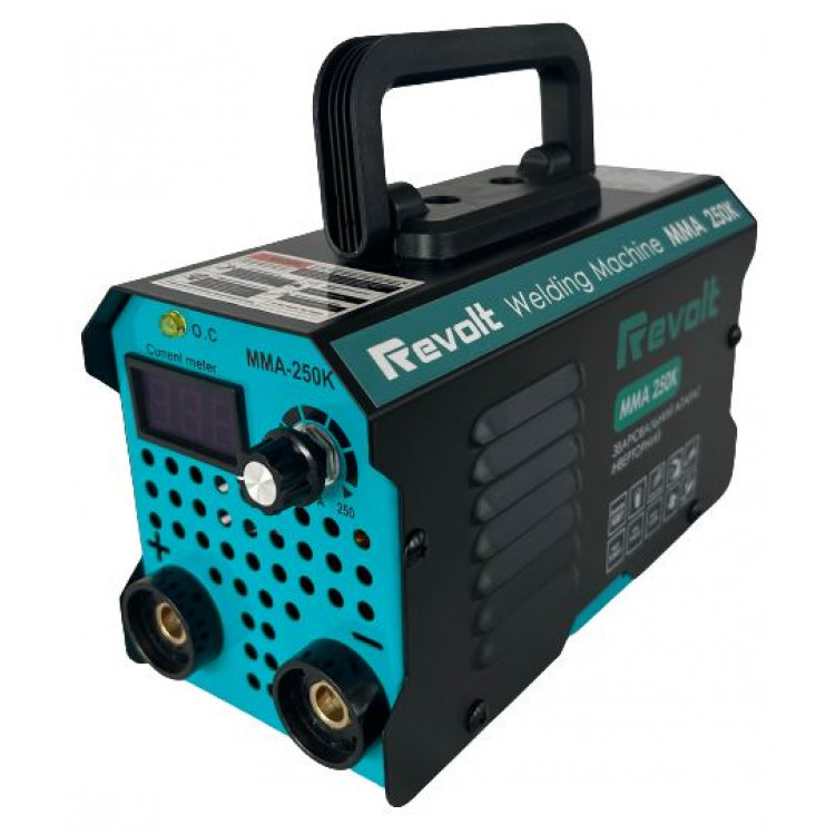 Зварювальний апарат інверторний Revolt MMA-250K (20 - 250 А, електрод 1,6 -4 мм) кейс