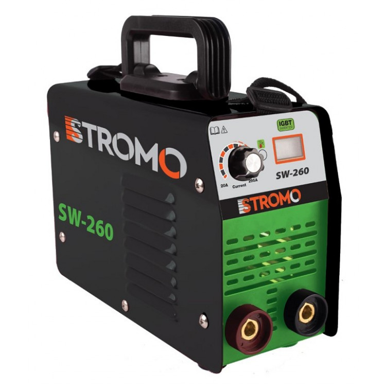 Зварювальний апарат інверторний Stromo SW-260 (у комплект, маска, кабеля, щітка-молоток)