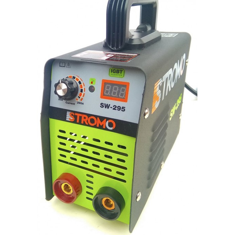 Зварювальний апарат інверторний Stromo SW295 у валізі (у комплект, маска, кабеля, щітка-молоток, рем