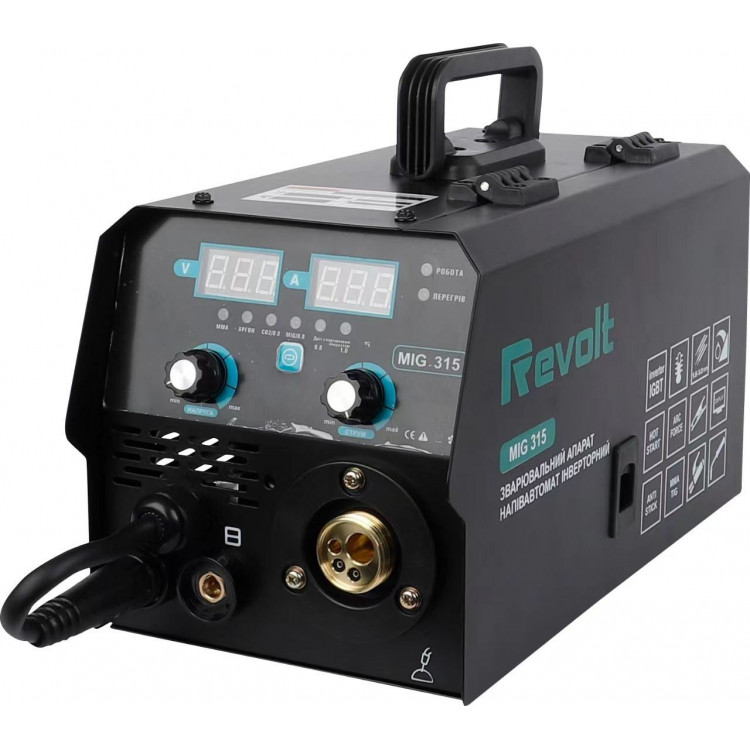 Зварювальний напівавтомат інверторний Revolt MIG/MAG/MMA/TIG 315 (20 - 315 А)