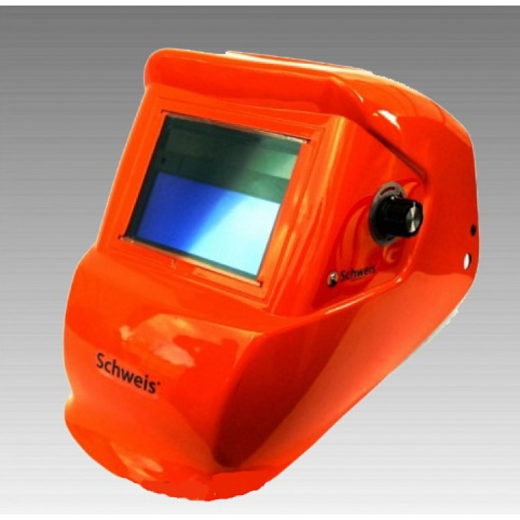 Зварювальна маска хамелеон Schweis 1190ST оранжева з фільтром автоматичного затемнення