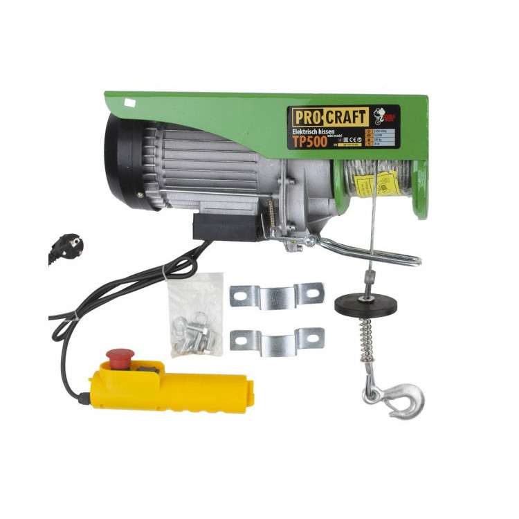 Підйомник (тельфер) PRO-CRAFT ТР500 (у комплекті трос 20м)