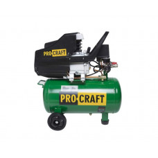Компресор одноциліндровий 1,8 кВт 206л/хв 8бар 24л PRO-CRAFT/Циклон  2 виходи