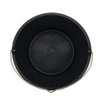 Відро господарське 12 л TM KAVOR чорне кругле з металевою ручкою (прорезинене)