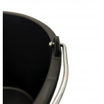 Відро господарське 20 л TM KAVOR чорне кругле з металевою ручкою (прорезинене)