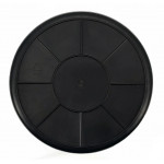 Відро господарське 20 л TM KAVOR чорне кругле з металевою ручкою (прорезинене)