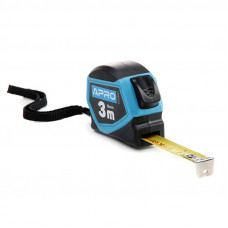 Рулетка 3 м*16 мм APRO обгумована з автостопом