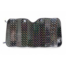 Шторка сонцезахисна 145х70 см срібляста з візерунком Лазер Преміум 12 Atelie