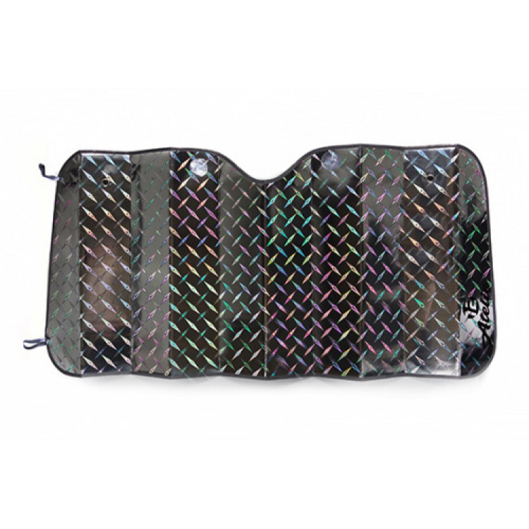 Шторка сонцезахисна 145х70 см срібляста з візерунком Лазер Преміум 12 Atelie