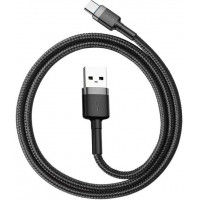 Кабель зарядний Baseus USB - Type-C, 2.0м  2.0A, сірий/чорний