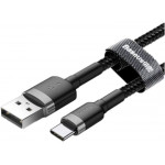 Кабель зарядний Baseus USB - Type-C, 2.0м  2.0A, сірий/чорний