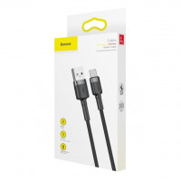Кабель зарядний Baseus USB - Type-C, 1м, 3.0A чорний/сірий