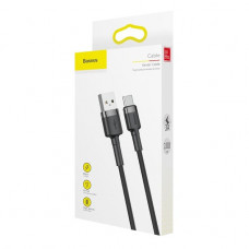 Кабель зарядний Baseus USB - Type-C, 1м, 3.0A чорний/сірий