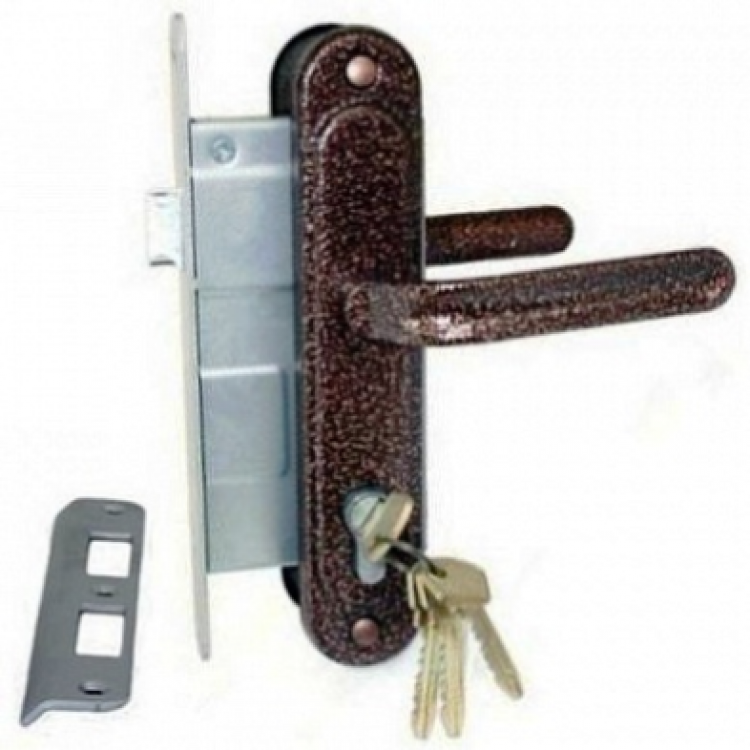 Замок врізний МоторСіч Кровосток коричневий