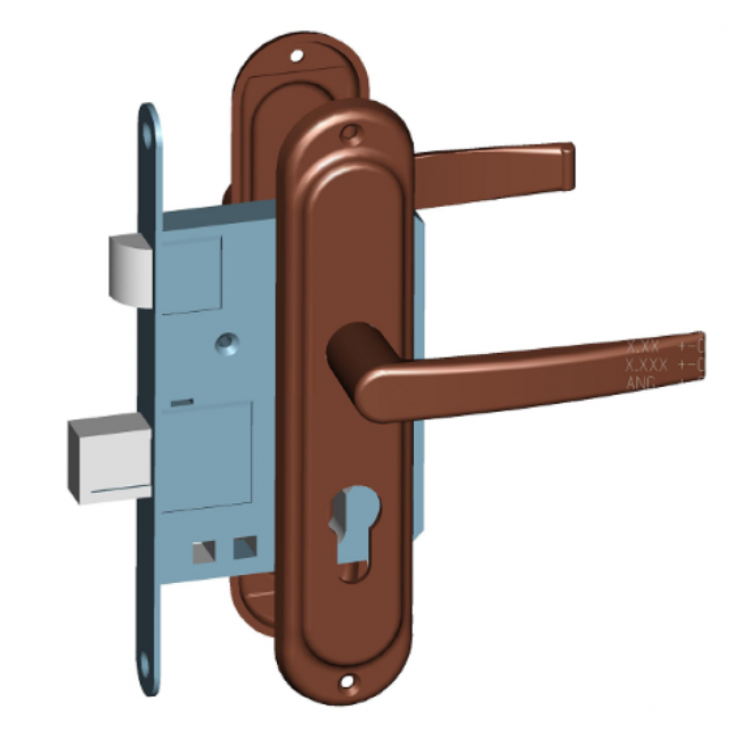Замок врізний Тандем 4-3М