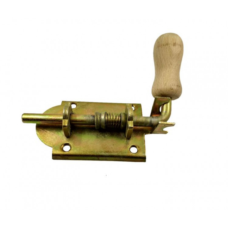 Засув пружинний 100  з дер.ручкою