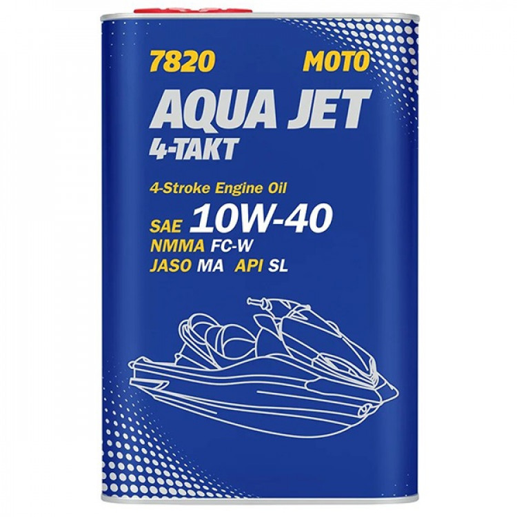 Олива для катерів Mannol 4T 10W-40  Metal AQUA JET 1л MN7820-1ME