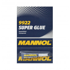MANNOL Супер-клей секундний на молекулярній основі (12 шт) Super Glue 3 гр 9922
