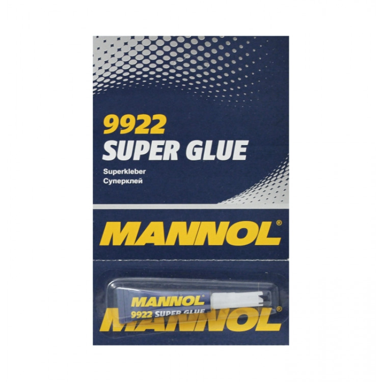MANNOL Супер-клей секундний на молекулярній основі (12 шт) Super Glue 3 гр 9922