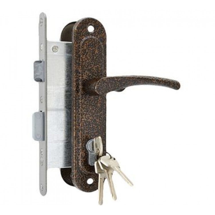 Замок врізний МоторСіч Браво коричневий