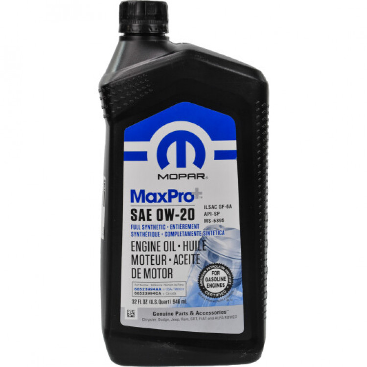 Олива моторна Mopar MaxPro 0W-20 1л