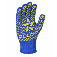 DOLONI  Рукавиці сині з жовтою зіркою  587