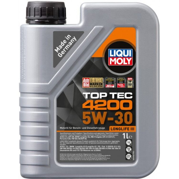 Олива моторна LIQUI MOLY Top Tec 4200  5W-30 5л 7661 / 8973
