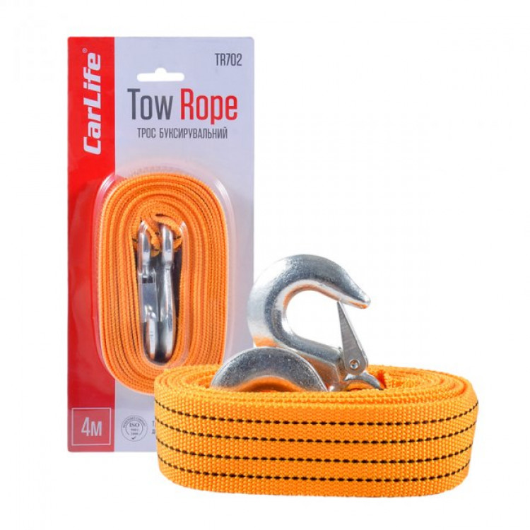 CAR LIFE Трос буксирувальний  4м 3т
