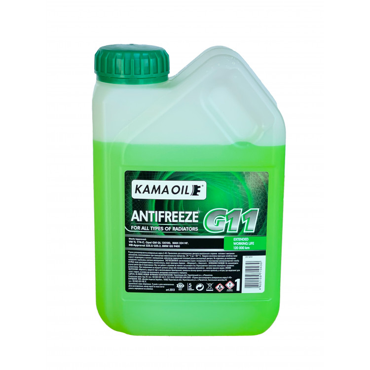 KAMA OЙЛ G11 Антифриз зелений -40 1кг