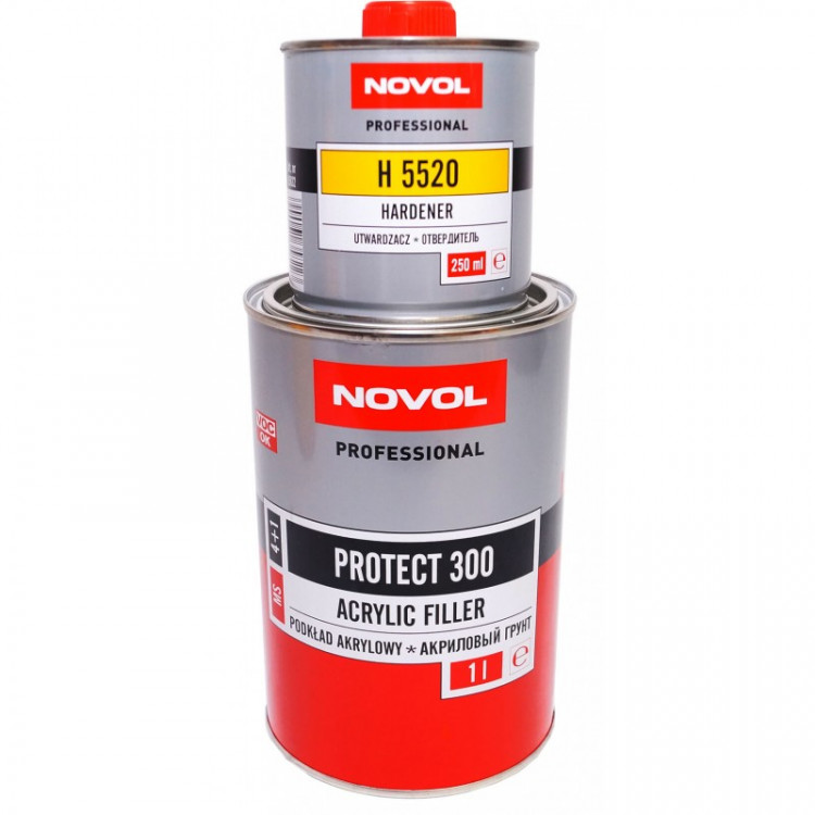 NOVOL Protect 300 Грунт акриловий  4+1 з затверджувачем білим 1л+0,25л