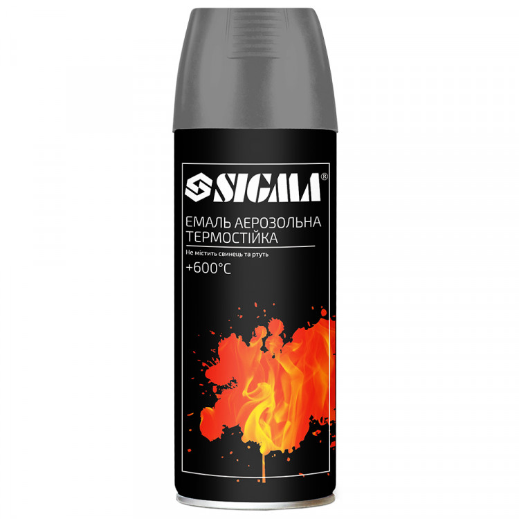SIGMA Емаль жаростійка акрилова RAL 9065, срібний 400мл
