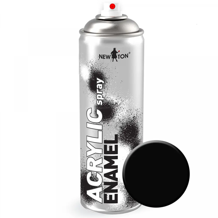 NEW TON Enamel Емаль авто акрилова 9005 чорний глянець 500 мл
