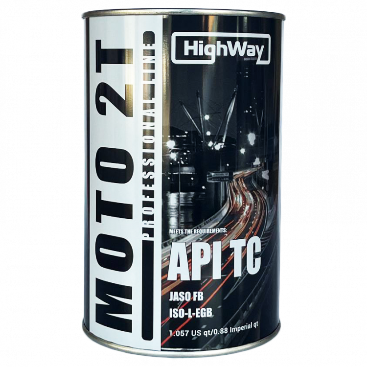 Олива мото  HighWay Moto 2T 1л  (напів синтетика)