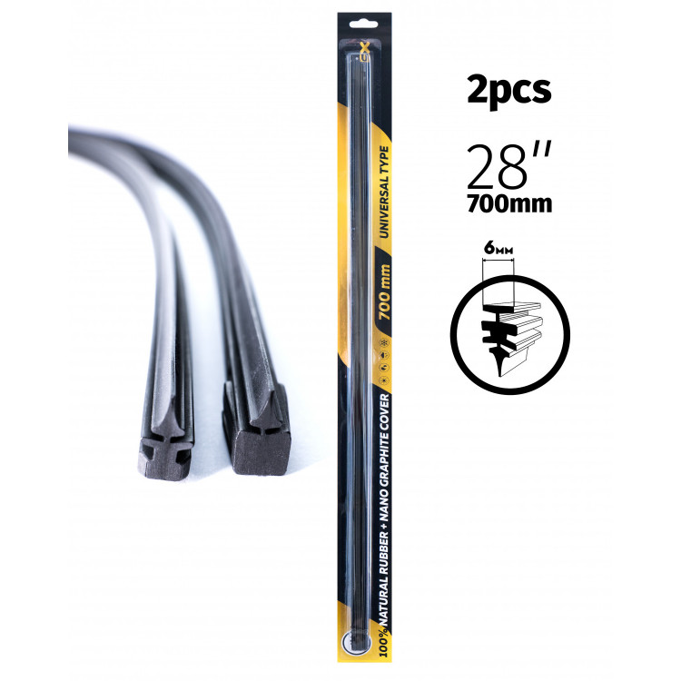 Zollex Змінна РЕЗИНКА  для щітки склоочисника 700мм (28