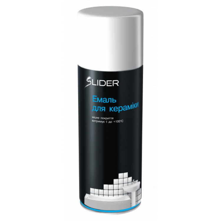 SLIDER Емаль для кераміки та емалевих покриттів біла 400 мл