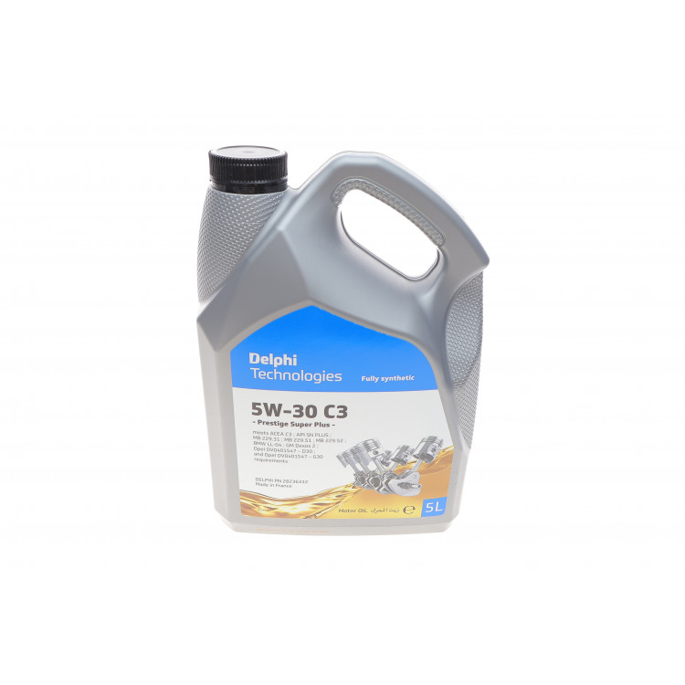 Олива 5W30 Delphi Prestige Super Plus C3 (5L) (MB 229.51/229.52/Opel Dexos 2)