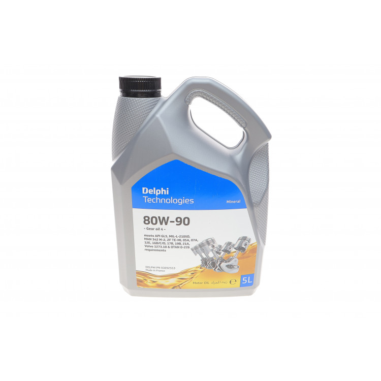 Олива трансмісійна 80W90 Delphi Gear Oil 4 (5L) (GL5/MIL-L-2105D/MAN 342 M-2/Volvo 1273.10)