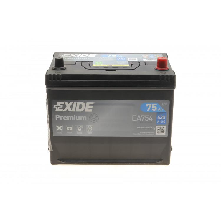 Акумуляторна батарея 75Ah/630A (270x172x222/+R/B01) Premium Азія