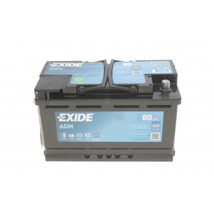 Акумуляторна батарея 80Ah/800A (315x175x190/+R/B13) (Start-Stop AGM) (аналолг EK820)