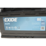 Акумуляторна батарея 80Ah/800A (315x175x190/+R/B13) (Start-Stop AGM) (аналолг EK820)