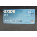 Акумуляторна батарея 60Ah/520A (230x173x222/+R/B00) (Start-Stop EFB) Азія