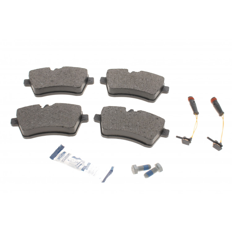 Колодки гальмівні (передні) MB A-class (W169) 04-12/B-class (W245) 05-11 (+датчики)