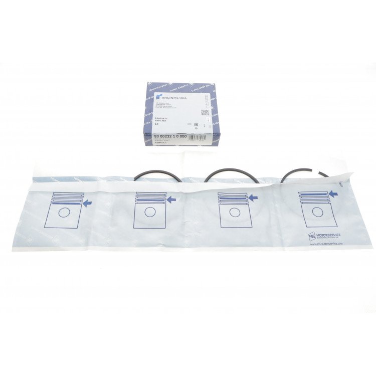 Кільця поршневі Renault Kangoo/Trafic 1.9D 97- (80.00mm/STD) (2-2-3)