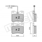 Колодки гальмівні (задні) MB Vito (W638) TDI 96-03 (+датчики)