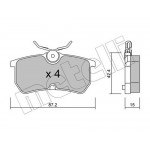 Колодки гальмівні (задні) Ford Focus 98-05/Fiesta V/VI 05-