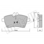 Колодки гальмівні (передні) MB A-class (W169) 04-12/B-class (W245) 05-11