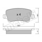 Колодки гальмівні (задні) Ford Galaxy/S-Max 06-15/Volvo S60/S80/V60/V70/XC60/XC70 08-/Land Rover 11