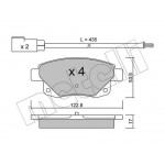 Колодки гальмівні (задні) Ford Transit V347 06-14 (+датчики)