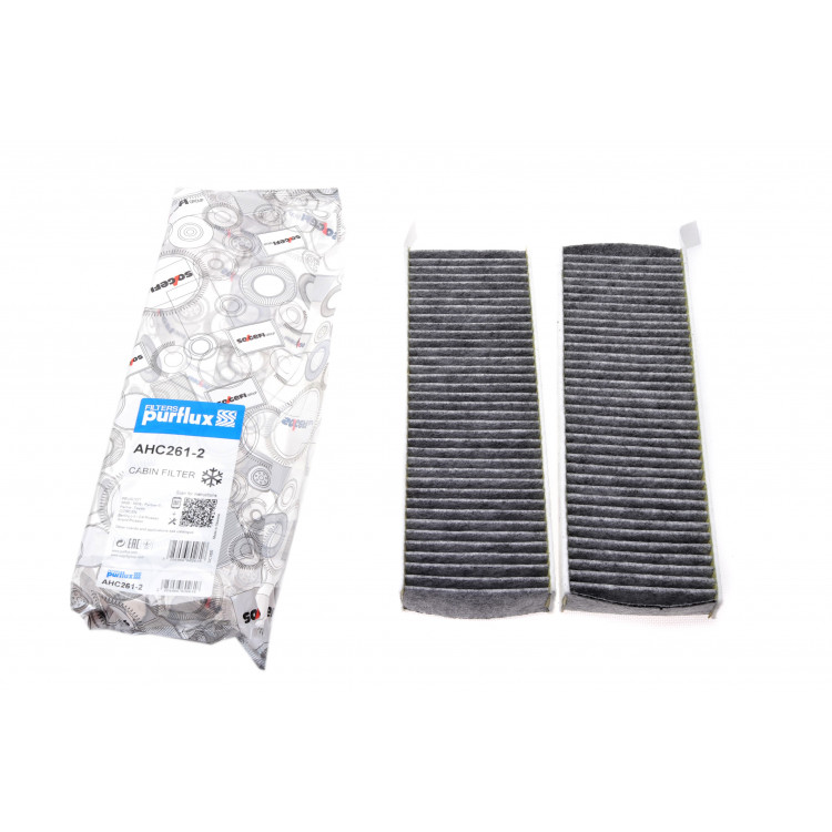 Фільтр салону Citroen Berlingo/Peugeot Partner 08- (к-кт 2шт.) (вугільний)