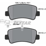 Колодки гальмівні (задні) Renault Master/Opel Movano 10- (Brembo) Q+ (однокатк.)/(з датчиком)